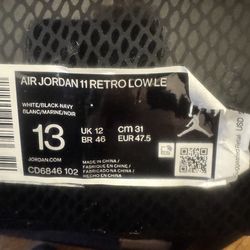 AIR JORDAN 11 RETRO LOW LE SIZE 13