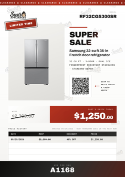 Samsung RF32CG5300SR French Door Refrigerator