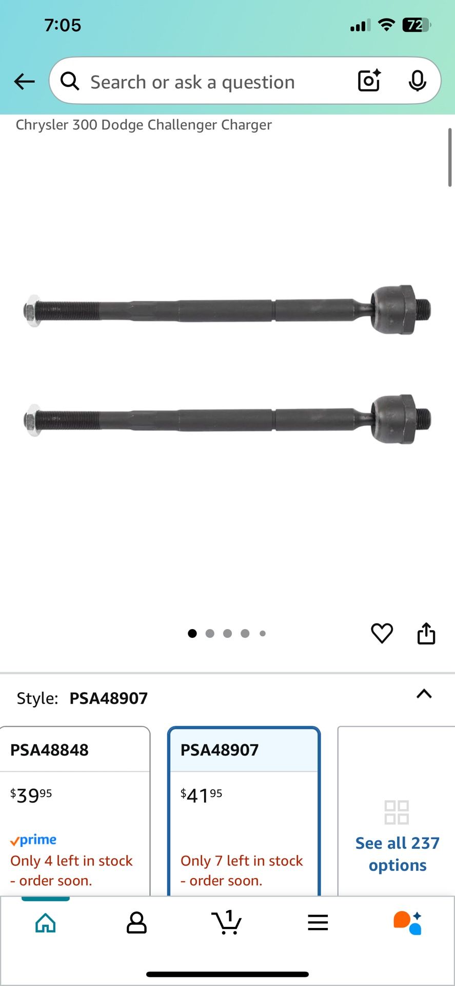 Dodge Charger Inner Tie Rods
