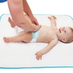 Portable Changing Pad for Home & Travel – Waterproof Reusable Extra Large Size 31.5"x23.6'' Baby Changing Mat with Reinforced Double Seams - Change Di