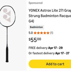 YONEX Astrox Lite 27I Graphite Strung Badminton Racquet (5U G4)