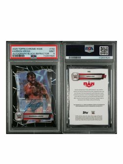 2025 Topps Chrome WWE #192 Karrion Kross Auto Black Refractor Card