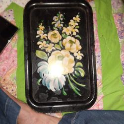 Vintage TOLE PAINTED METAL TRAYS