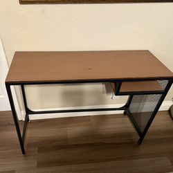 brown desk