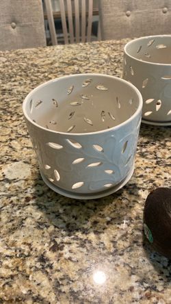 5 Orchard Vented Pots w, saucers