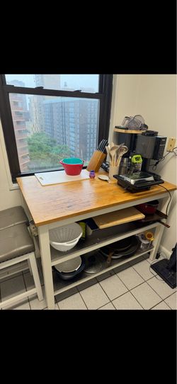 Butcher Block Kitchen Island - $75 (Kips Bay)