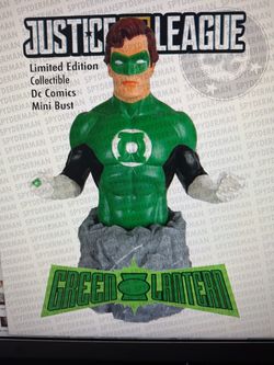 Green lantern mini bust dc comics justice league rock statue