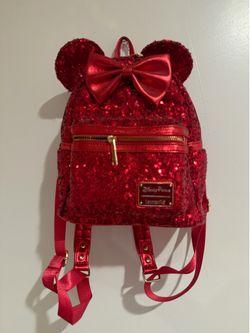 Red Sequin Minnie Mouse Loungefly