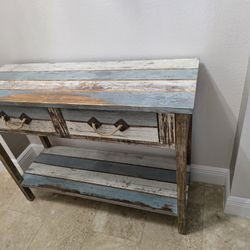 Rustic Wooden Console Table 