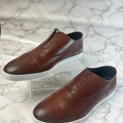 Allen Edmonds Port Washington Park Sneakers Chili Le Brown Leather  US Size Men 12E