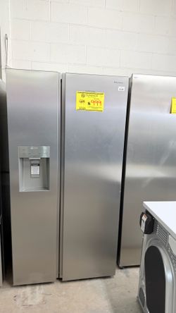 New side-by-side stainless steel refrigerators