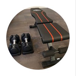 Bench And 2 Weight 