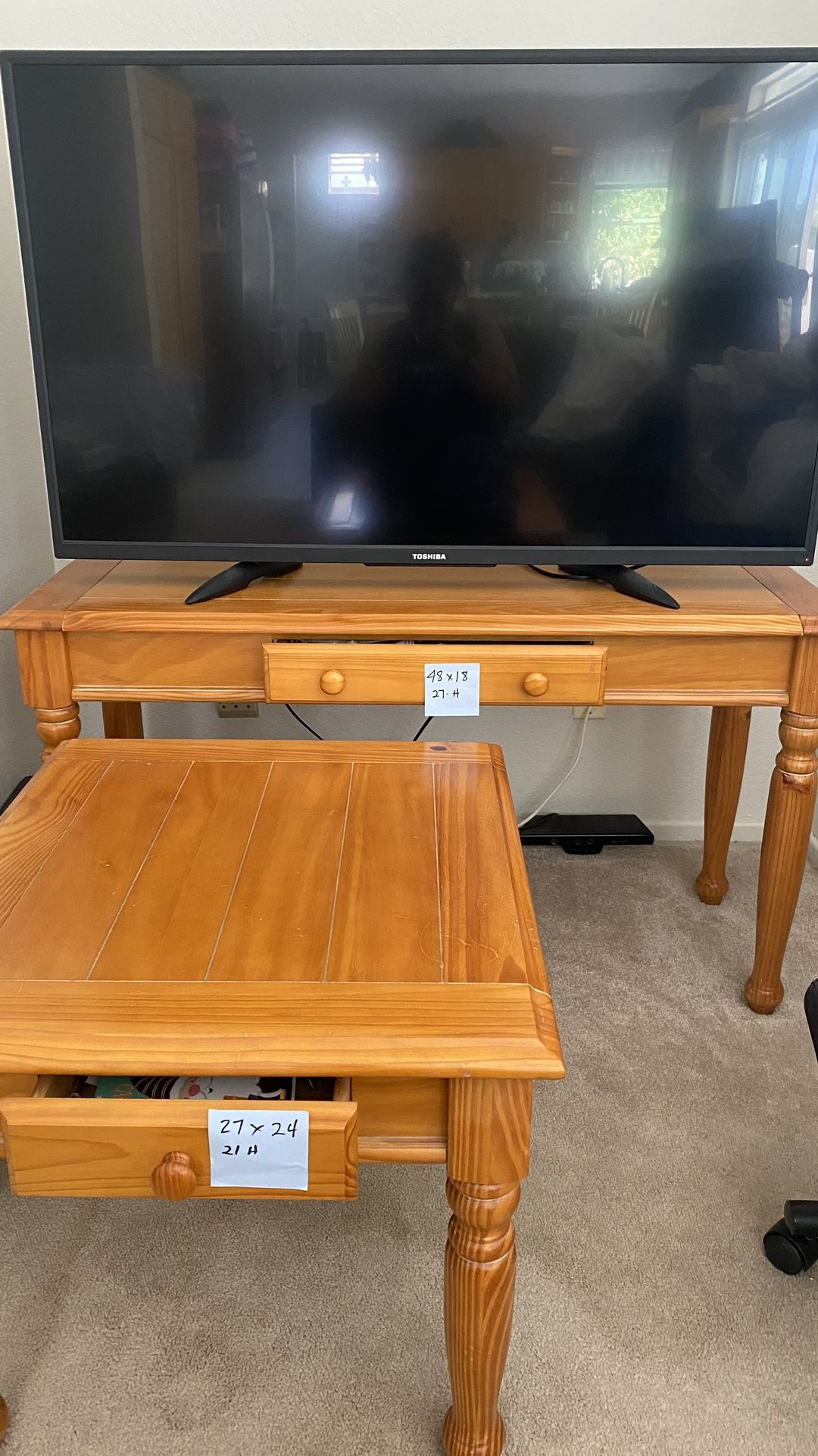 Three set wood furniture