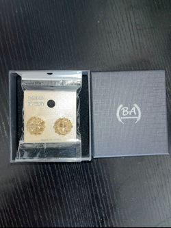 Gold Nugget Earrings Brand New