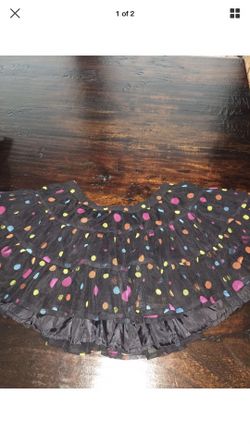 NWOT Circo Girls Black Polka Dot TuTu Skort Size 10/12