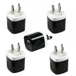 5 PCs Wall Adapter USB Wall Charger AC Power For iPhone 8 X 11 12 13 Ipod Samsung Phones Cellphones Electronic Devices