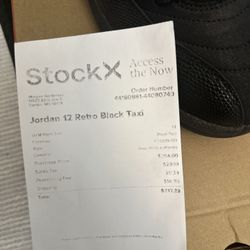 Jorden 12 Retro Black Taxi