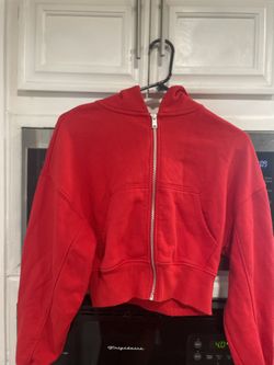 Crop Red Hoodie