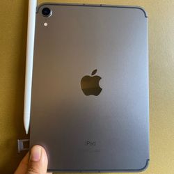 Apple Ipad Mini 6th Generation (2021/ 8.3” Liquid Retina ) 64GB WiFi + cellular (5G Unlocked) with pen, case & Accessories 