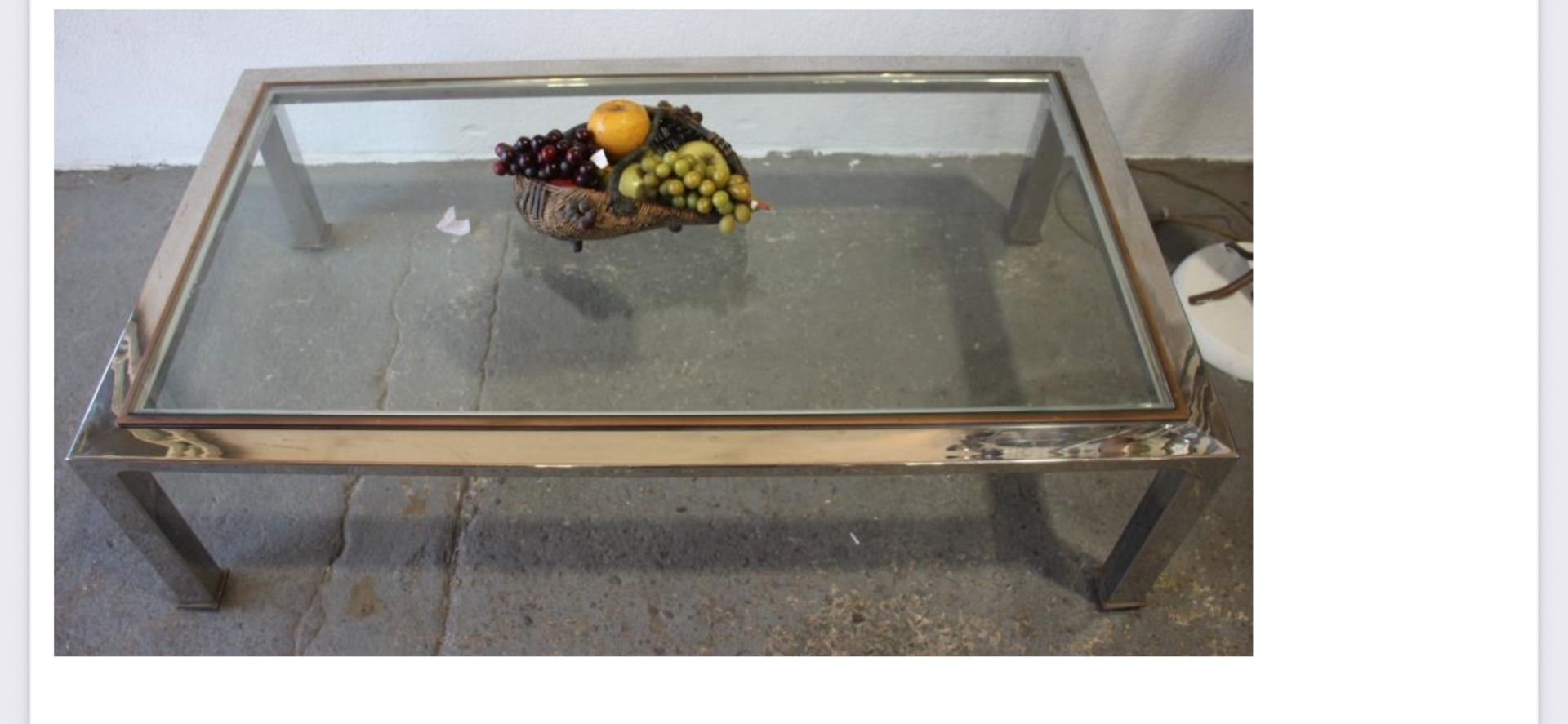 Modern Chrome And Glass Coffee Table 
