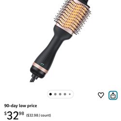 Hot Air Brush Blow Dryer in One, 4-in-1 Ionic Hair Dryer and Styler Volumizer with 3.2" Oval Barrel, 33000RPM High-Speed Motor, Hot Air Straightener B