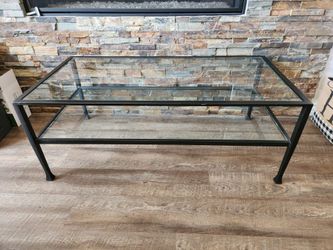 Pottery Barn Coffee Table - Glass 4' x 2'