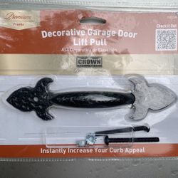 Set of 2 Black Decorative Garage Door Lift Pulls   
