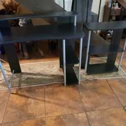 kid or teenager desk and bookcase or printer shelf