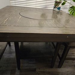 Dinning table with matching benches