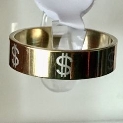 Dollar Sign Ring, Size 8