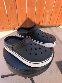 Crocs Clog Sandals Black White Sole