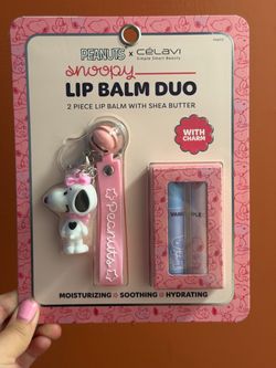 Snoopy key chain & 2 lip balms