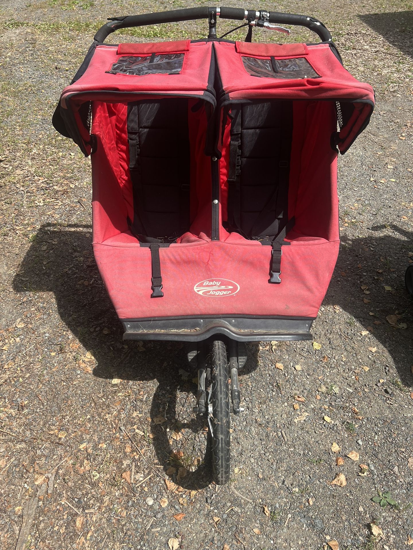 Double Jogging Stroller with Rain Cover