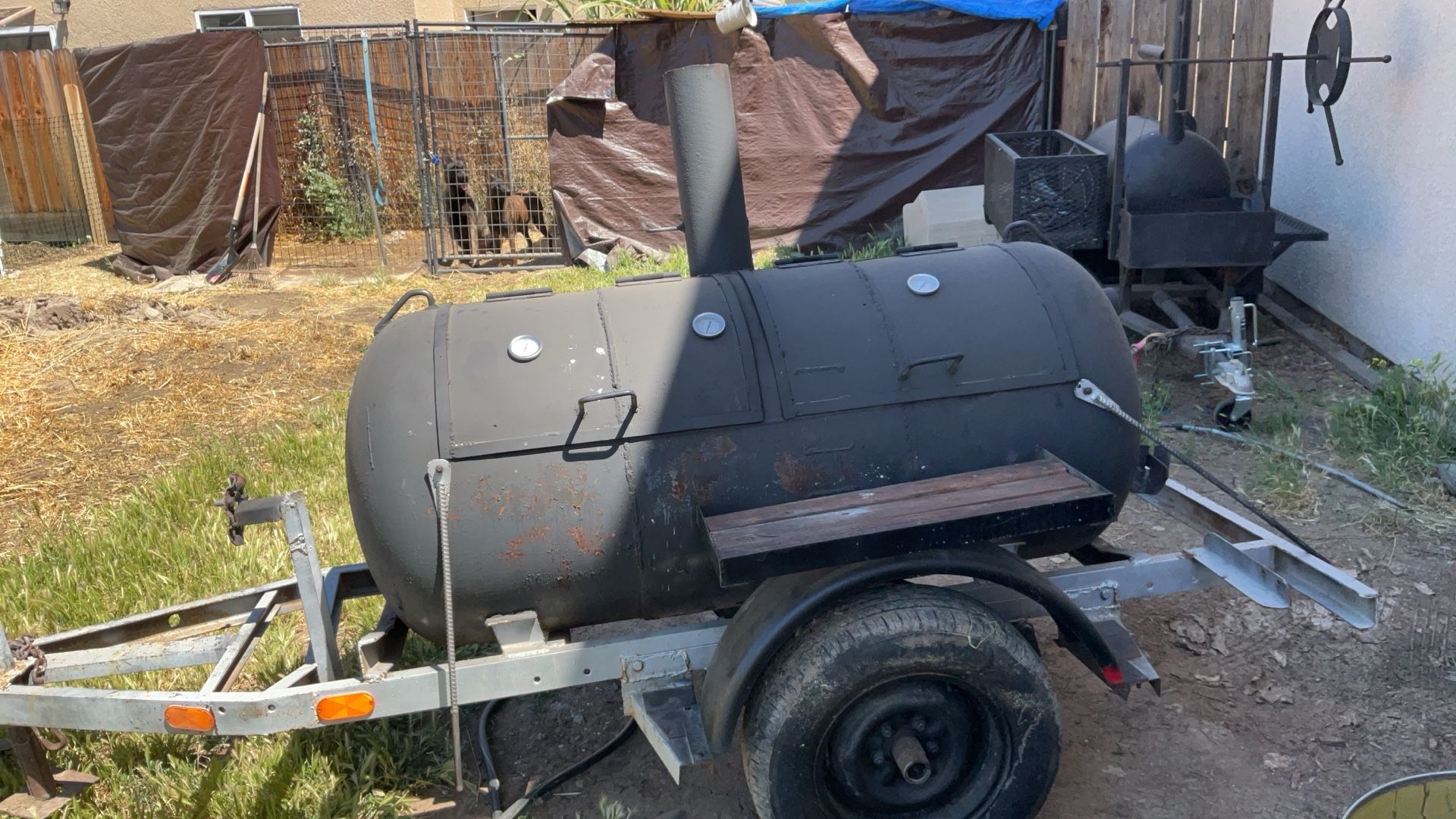 Smoker real good works great fits a lot of meat 250 gallon tank. I just have too many projects still got time for it anymore.