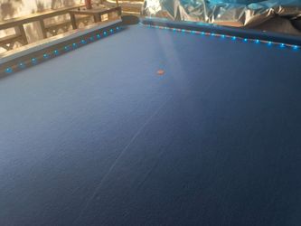 Large pool table with added light strip