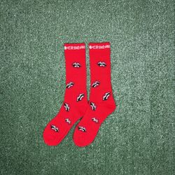 Red chrome socks