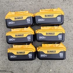 Dewalt 20v Batteries 5.0 Ah Brand New Price  $60 each