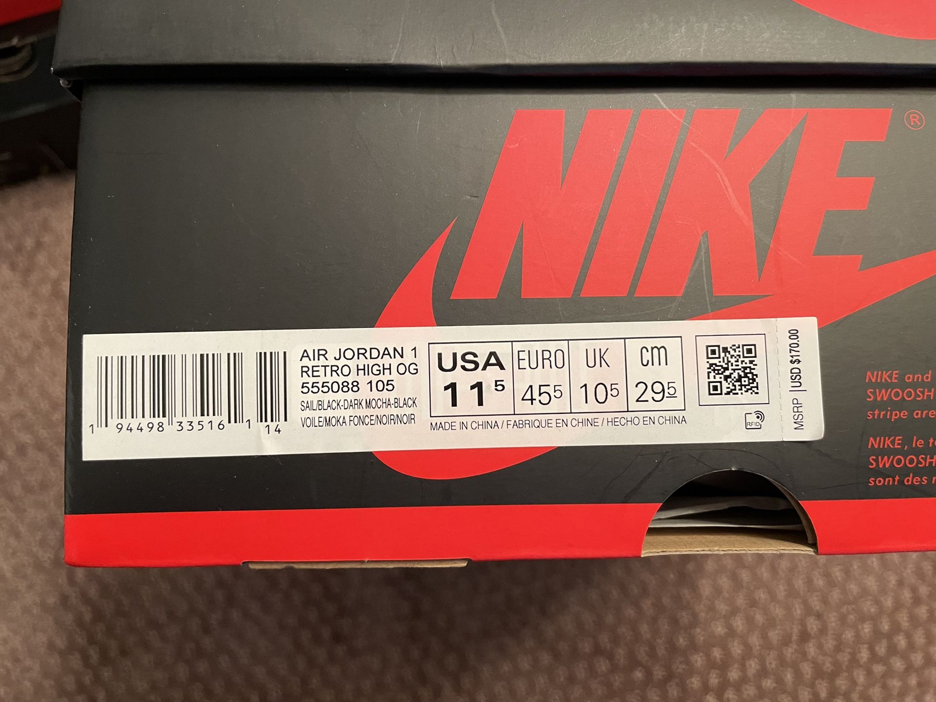 Jordan 1 high mocha