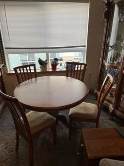Dining room table with chairs