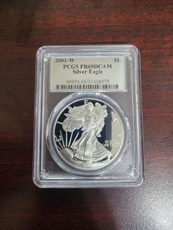 2001-W PCGS PR69DCAM Silver Eagle