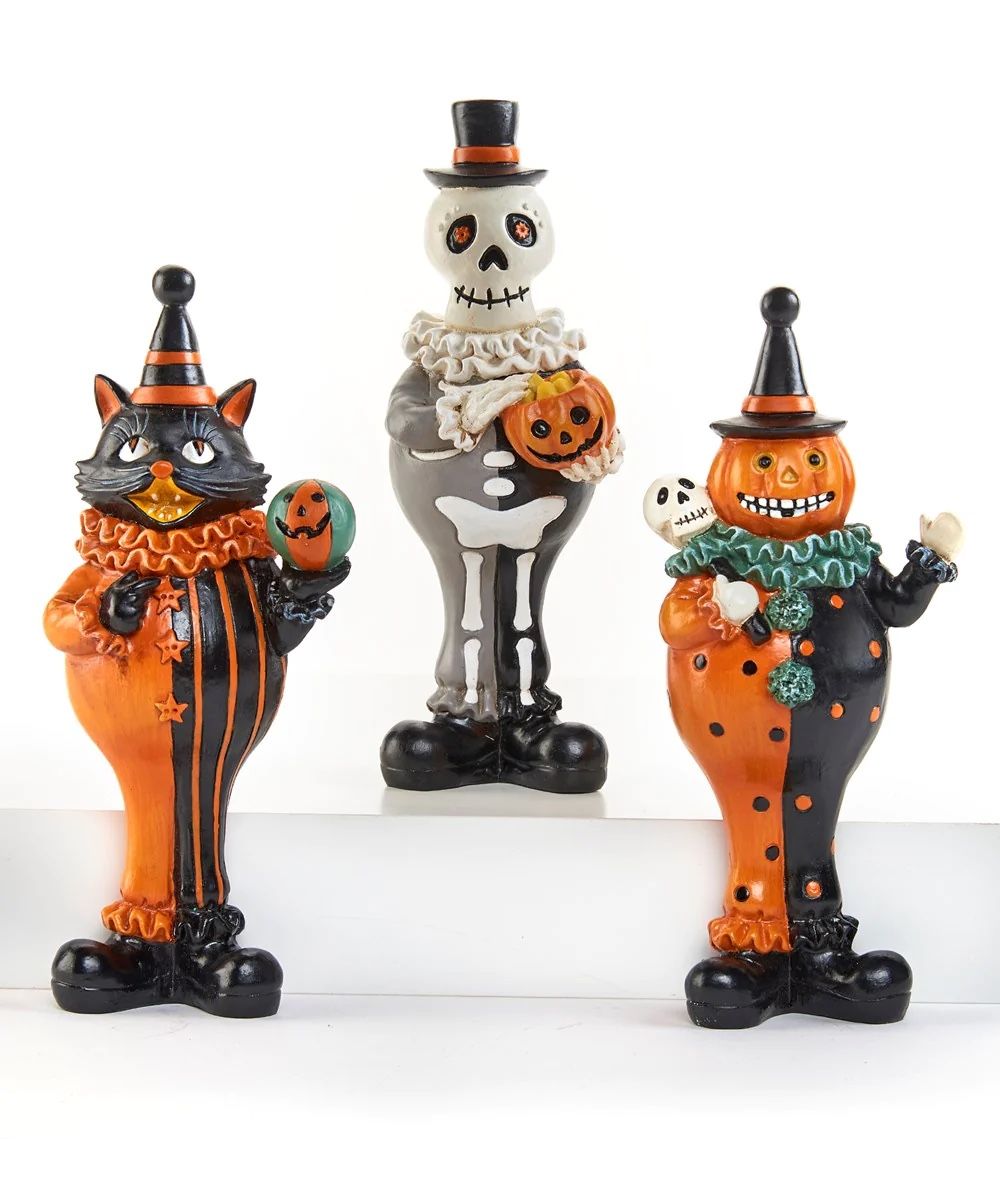 New Vintage Style Halloween Cat In Clown Costume