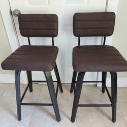 2 Swiveling Bar Stools, Counter-Height
