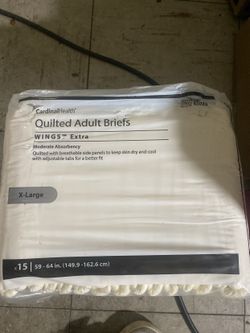 Cardinal Health Quilted Adult Briefs XL — 8 Packs