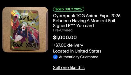 Cyberpunk TCG Anime Expo 2026 Rebecca Having A Moment Foil Signedcard