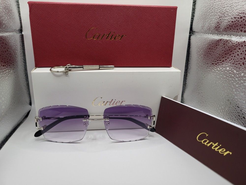 Cartier Rimless Glasses(Purple)Unisex