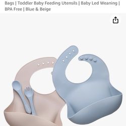 Silicone Baby Bibs 2-pack Set