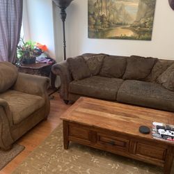 Living Room Set; Futon; Marble Buffet Table 