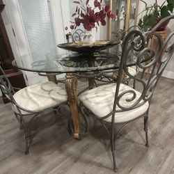 Glass Top Dinette Set