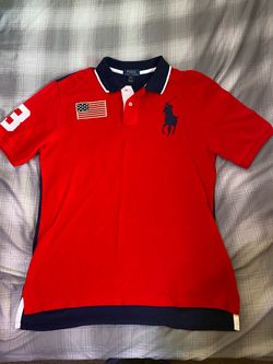Vintage Ralph Lauren Polo Shirt – (18-20 XL) Men’s (Small) - Red/Navy Blue