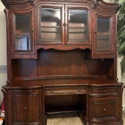 Wooden Desk With Built In Lights